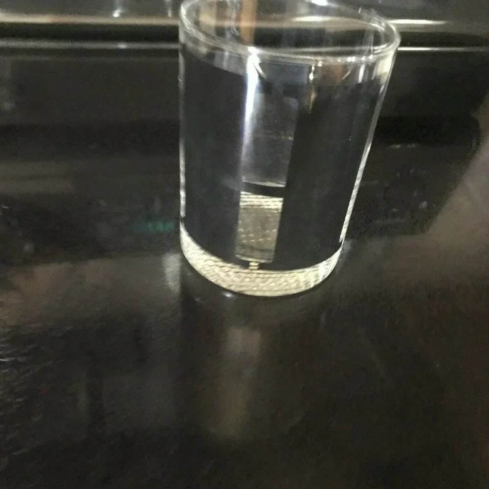 Black block H Monogram Initial Cocktail Glass